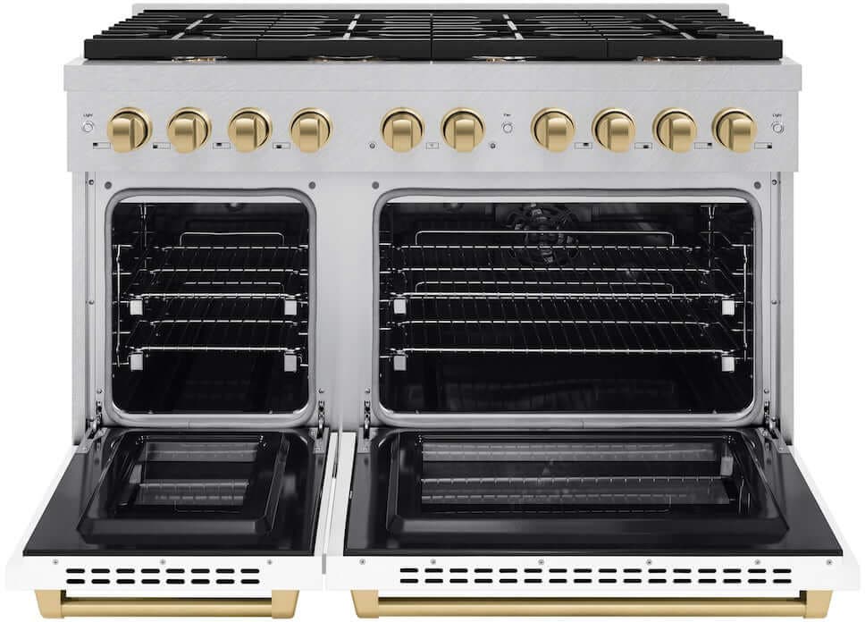 Zline SDRSZWM48CB DuraSnow Stainless Steel With White Matte Door And...