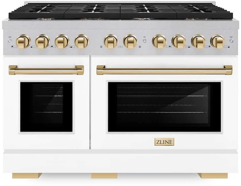 Zline SDRSZWM48G DuraSnow Stainless Steel With White Matte Door And...