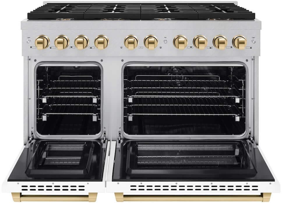 Zline SDRSZWM48G DuraSnow Stainless Steel With White Matte Door And...