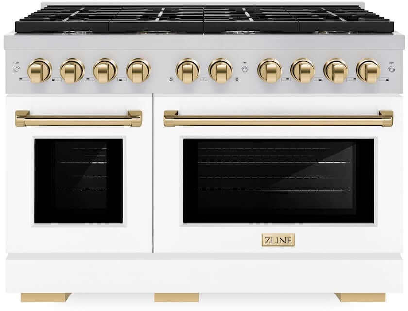 Zline SDRZWM48G Stainless Steel With White Matte Door And Polished...