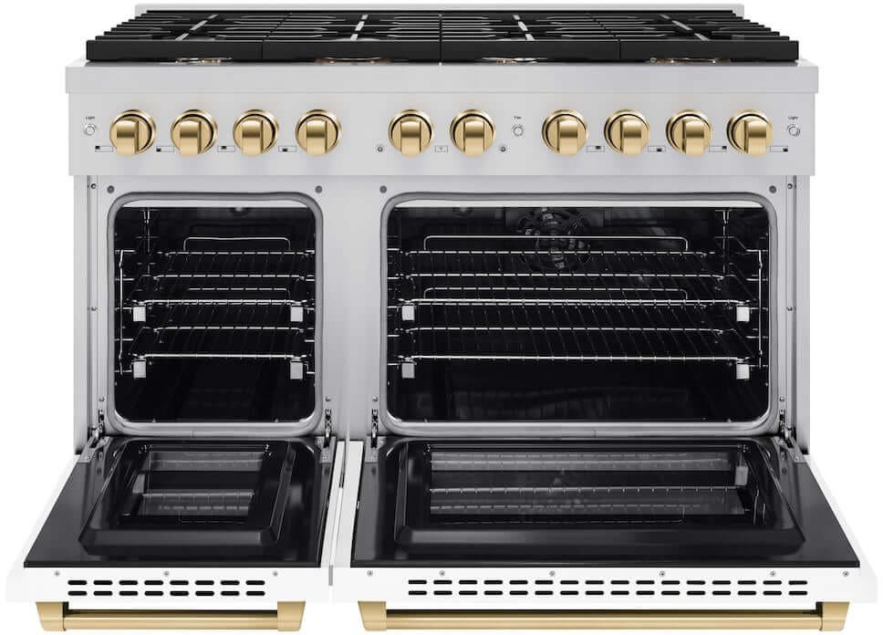 Zline SDRZWM48G Stainless Steel With White Matte Door And Polished...