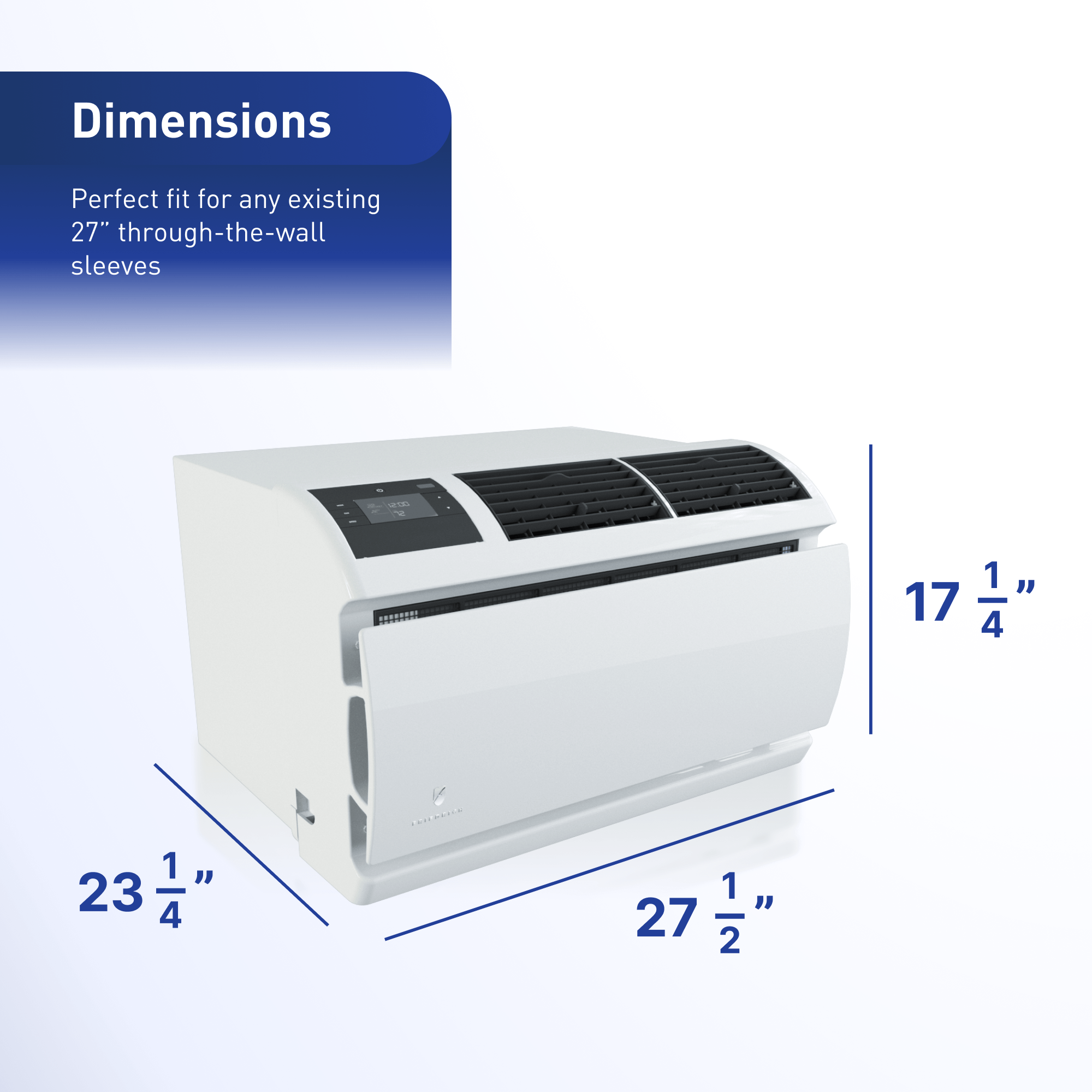 Friedrich WHT12A33A White, Heat Pump with Electric Heat Backup