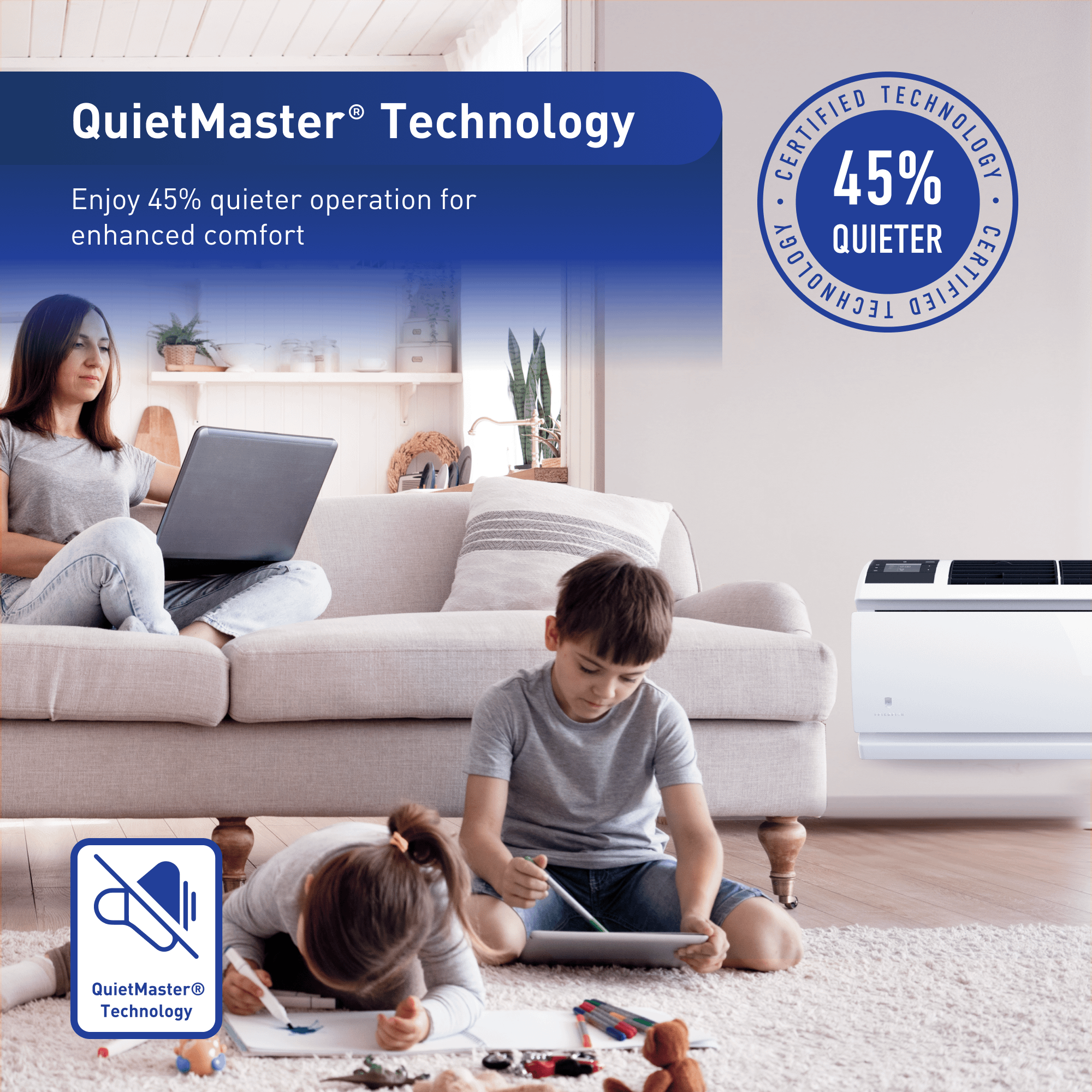 Friedrich WHT12A33A White, Heat Pump with Electric Heat Backup
