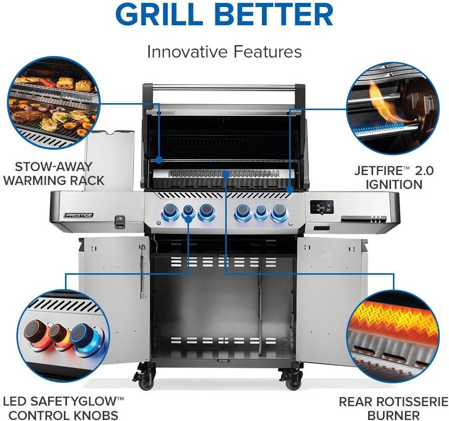 Napoleon P500VXRSIBPSS Prestige 500 Connected RSIB Grill Stainless