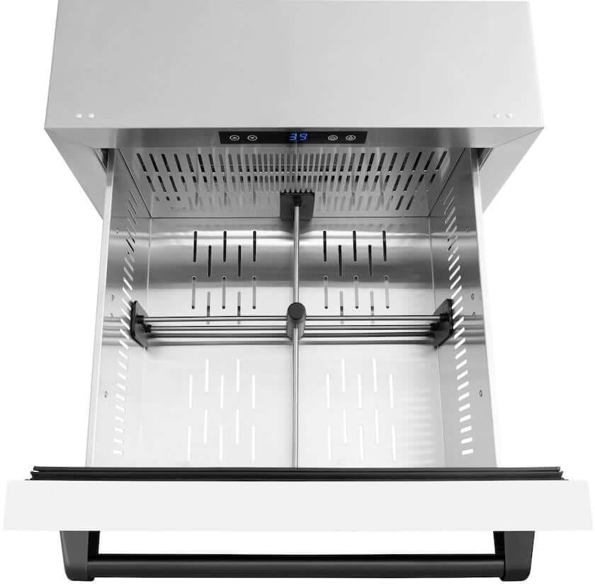Zline RDSOZWM24MB White Matte Doors And Matte Black Handles