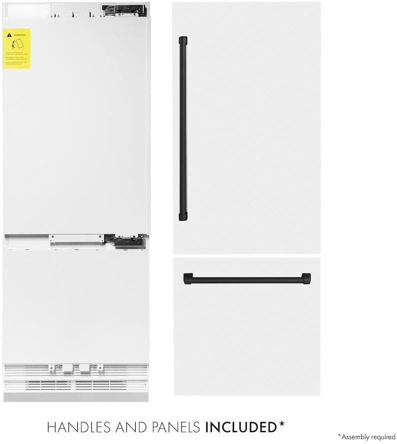 Zline RBIVZWM30MB White Matte With Matte Black Accents