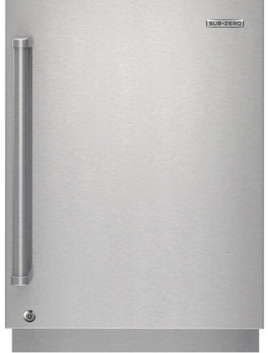 Stainless Steel Solid Door Panel with Lock and Pro Handle for 24 Inch Under Counter Outdoor Refrigeration