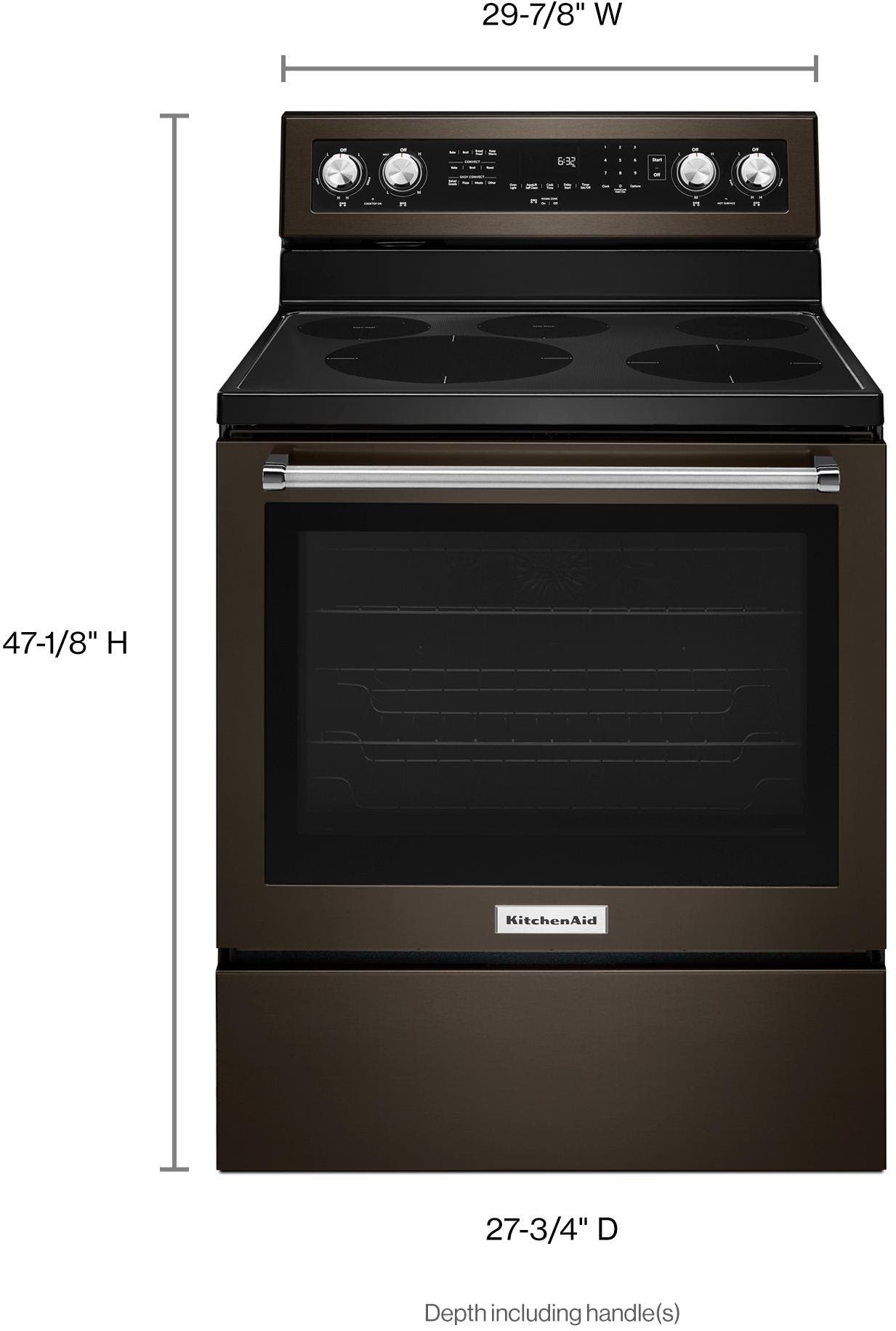 KitchenAid KFEG500EBS Black Stainless Steel, Print Shield
