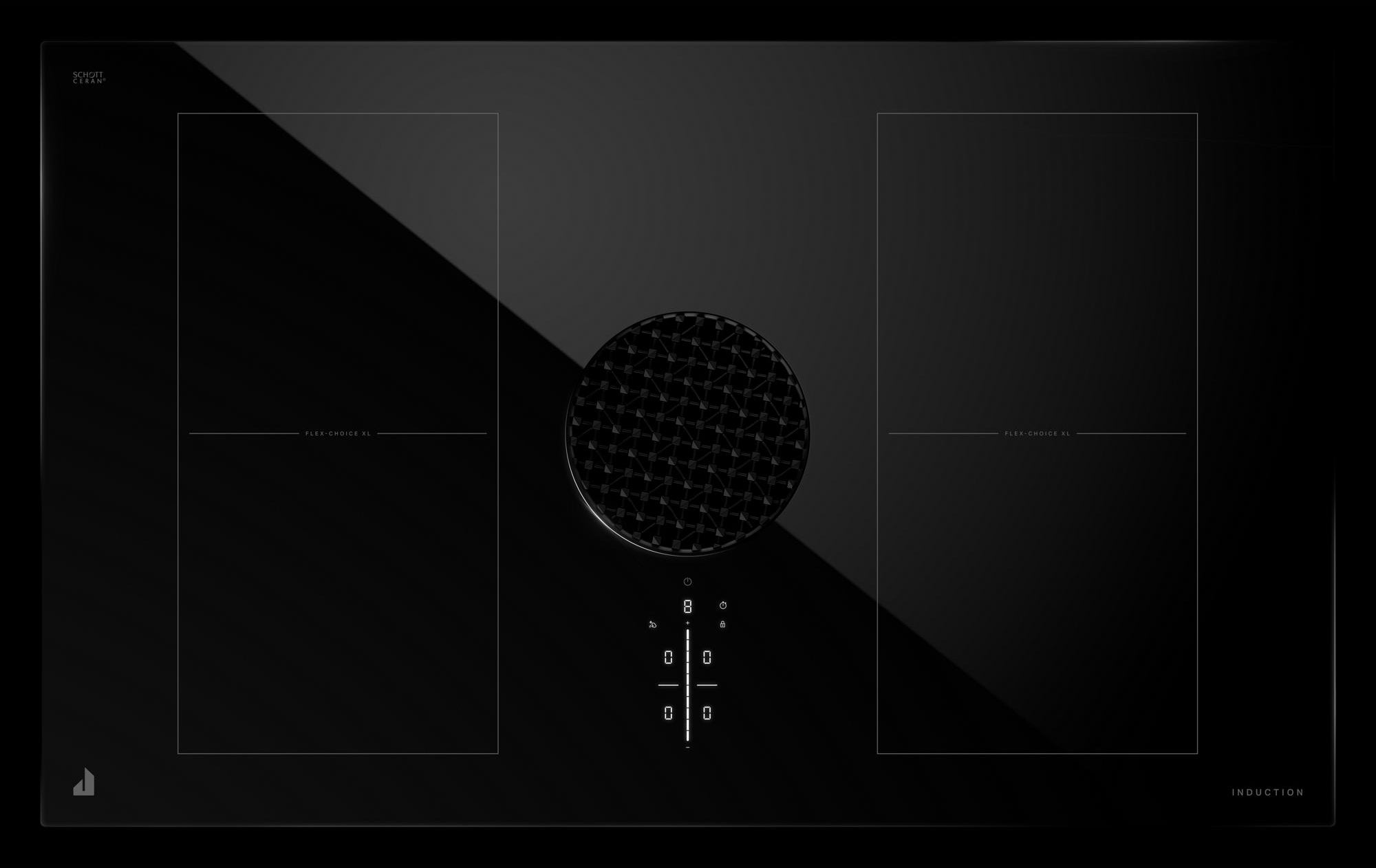 Jenn Air JIDT836SBL 36 Inch Downdraft Induction Cooktop: Black