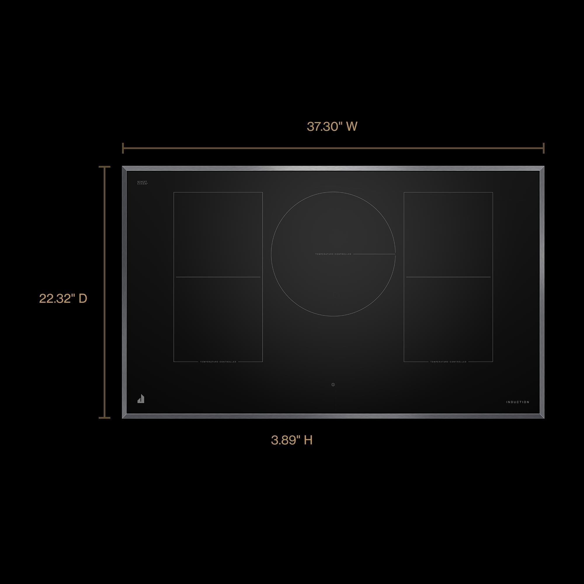 Jenn Air JICT736SS 36 Inch Induction Smart Cooktop Black With