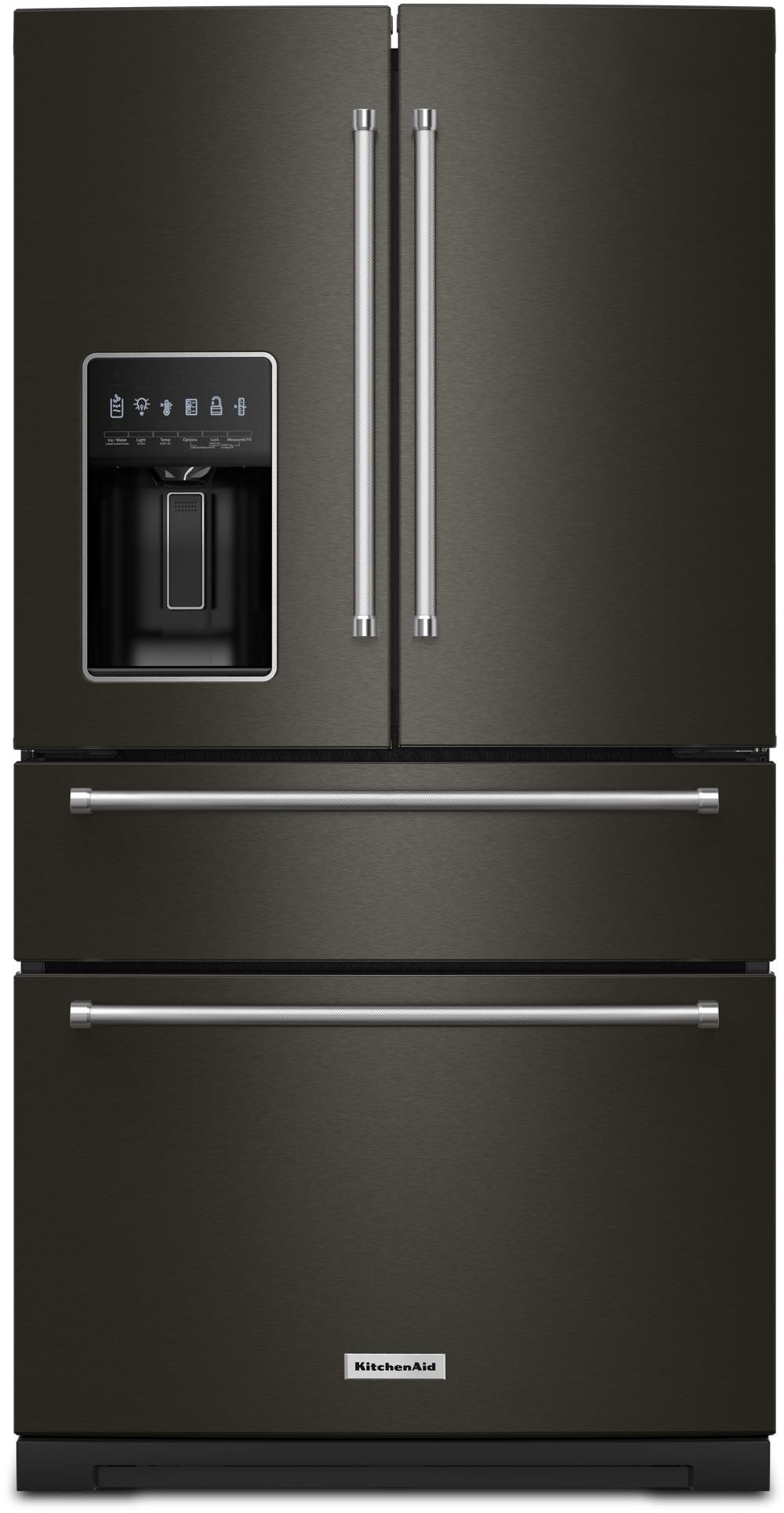 KitchenAid KRMF536RBS 36 Inch French Door Refrigerator Black