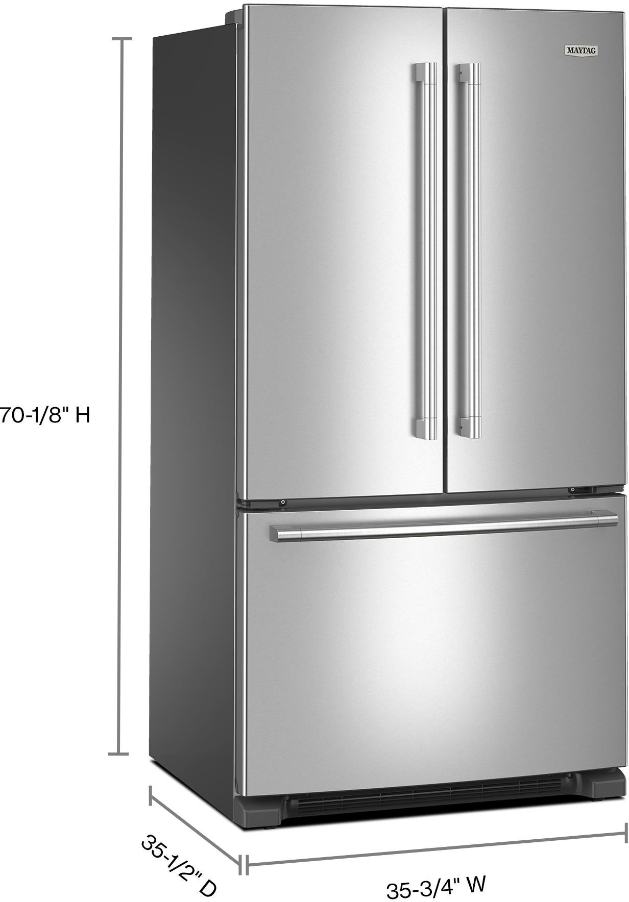 Maytag MRFF4136RZ 36 Inch 25 Cu. Ft. French Door Bottom Mount