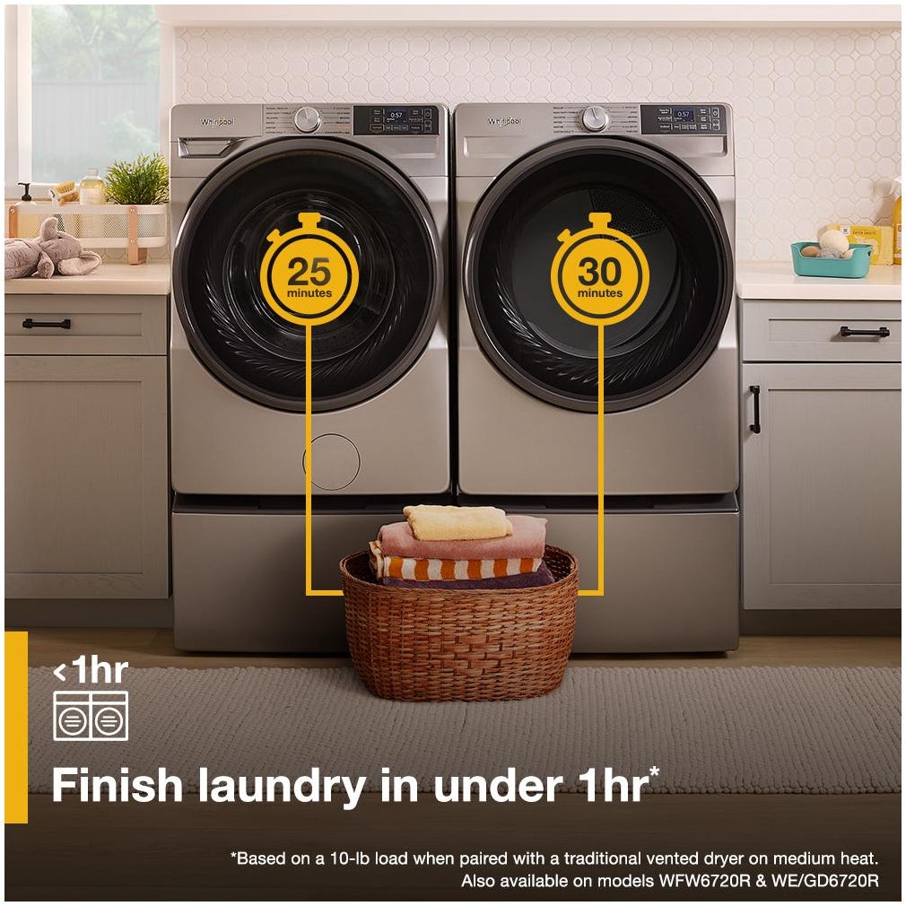 Whirlpool WGD6720RW 27 Inch Smart Gas Dryer White | Plesser's