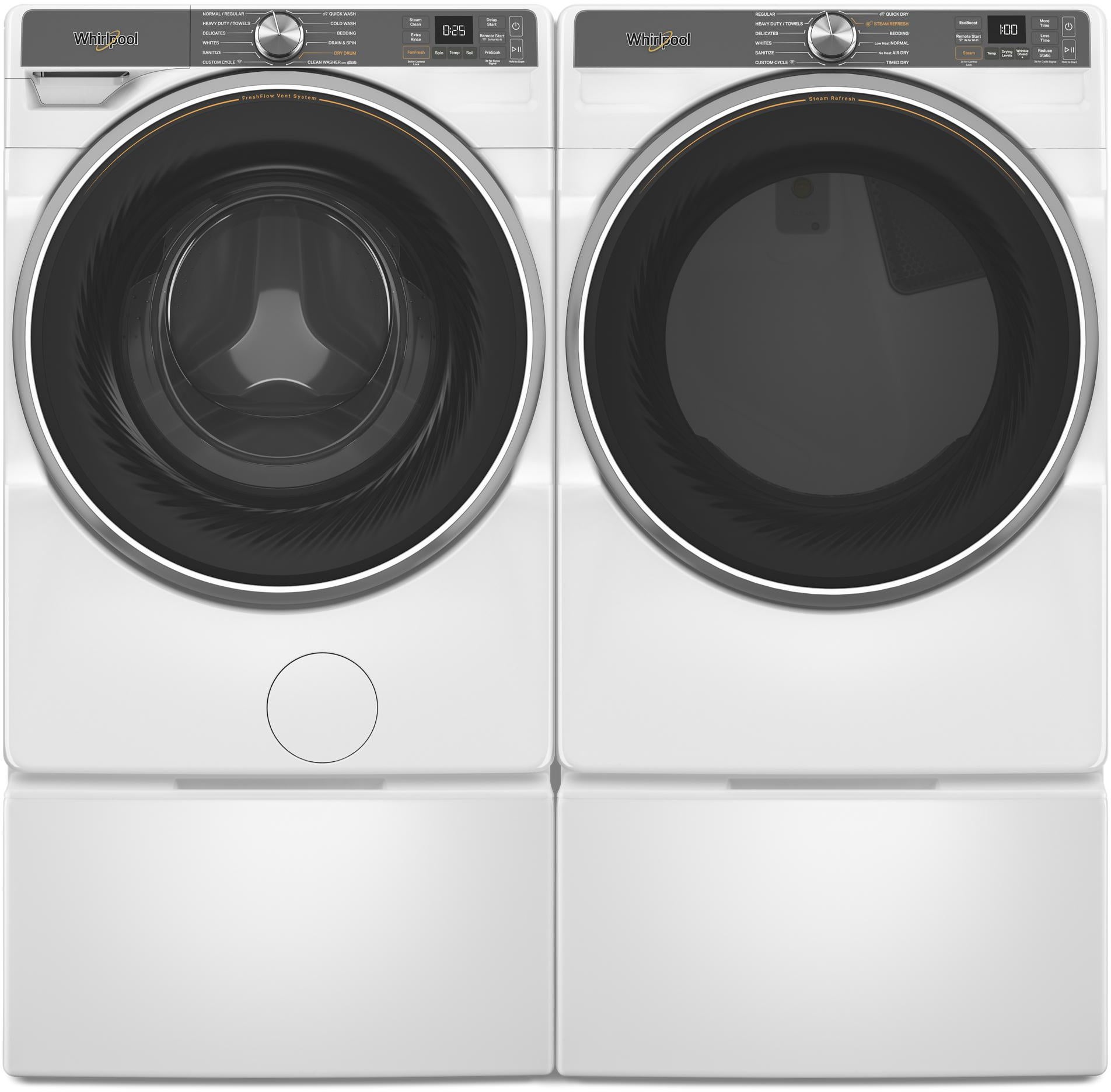 Whirlpool WGD6720RW 27 Inch Smart Gas Dryer White | Plesser's