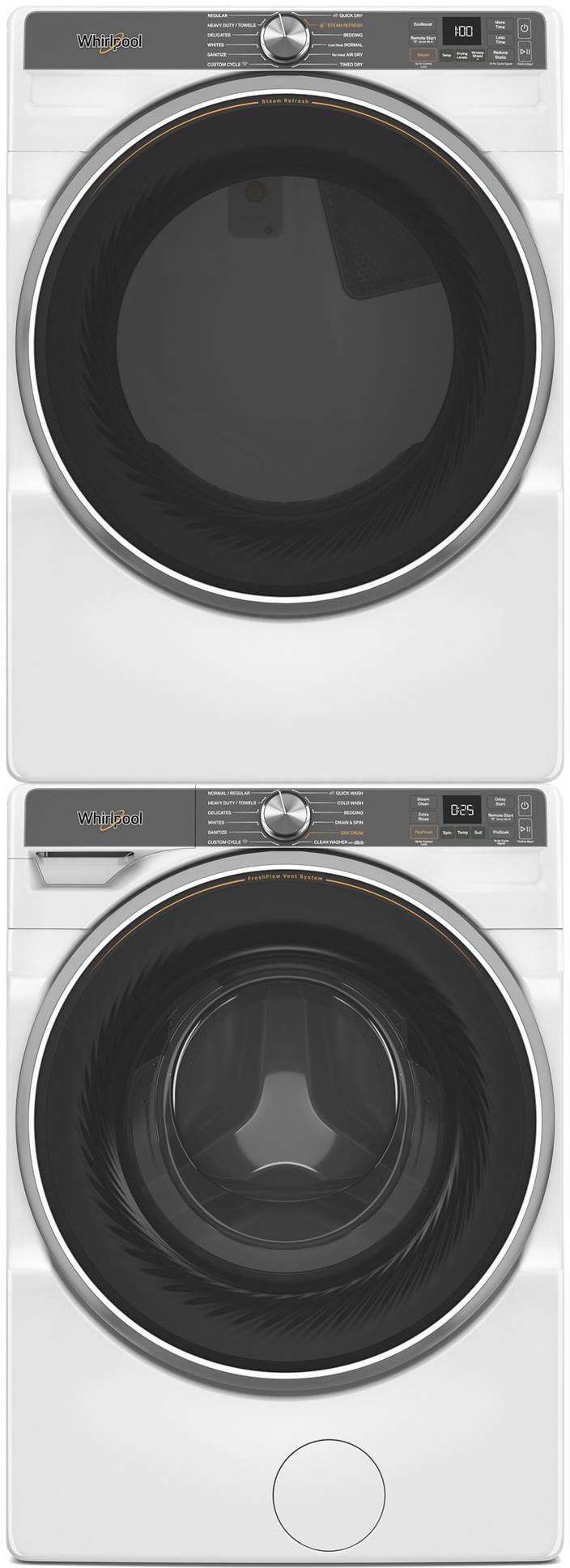 Whirlpool WED6720RW 27 Inch Smart Front Load Electric Dryer White