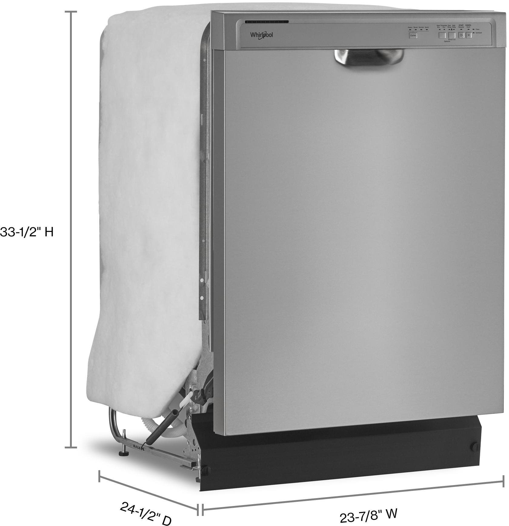 Whirlpool WDF341PAPM Monochromatic Stainless Steel