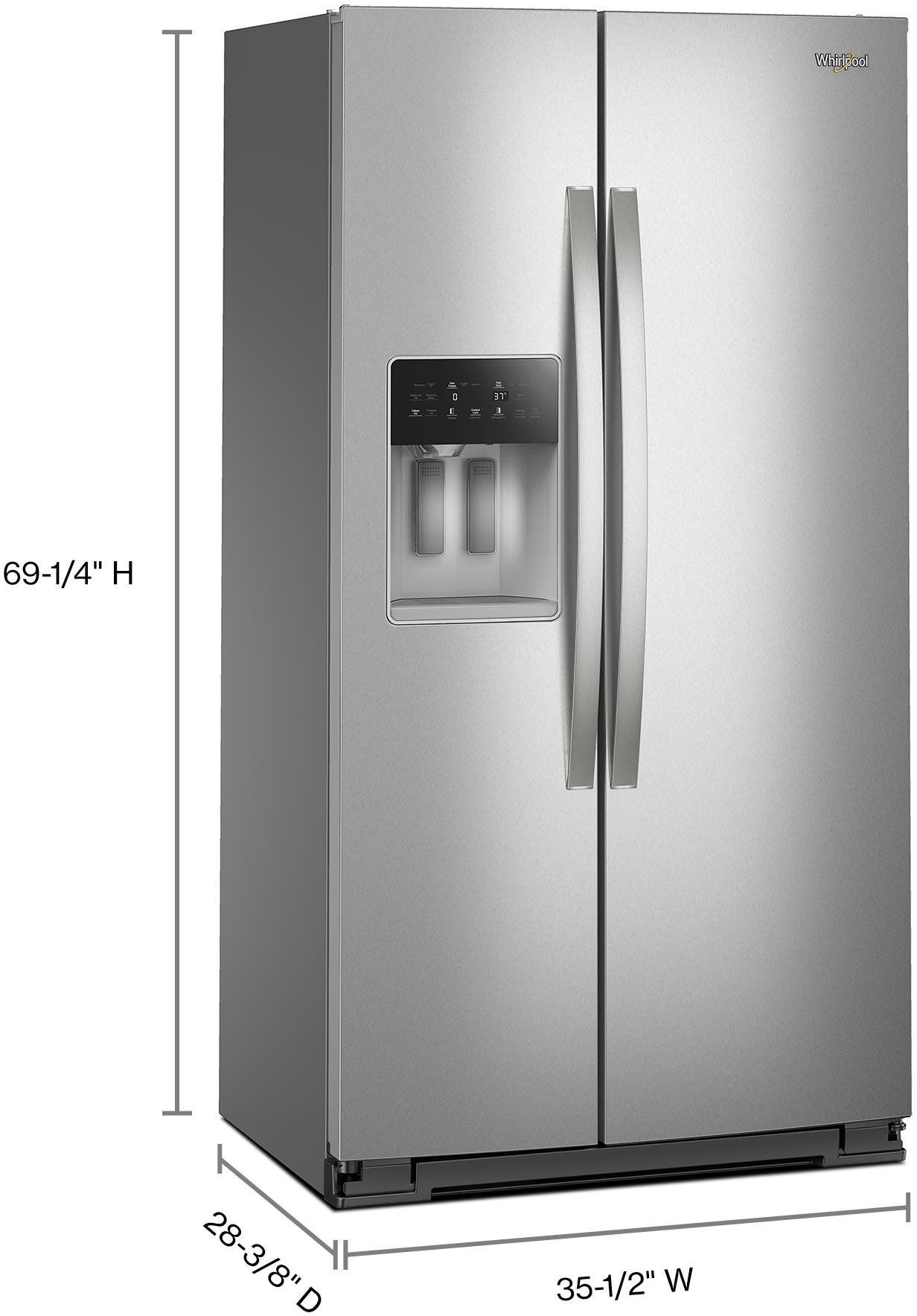 Whirlpool WRSC6536RZ Fingerprint-Resistant Stainless Steel
