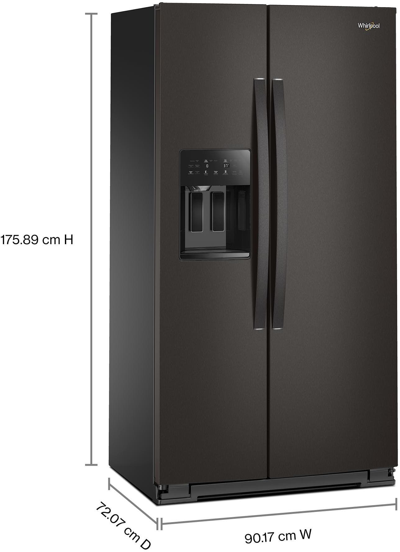 Whirlpool WRSC5536RV Fingerprint-Resistant Black Stainless Steel
