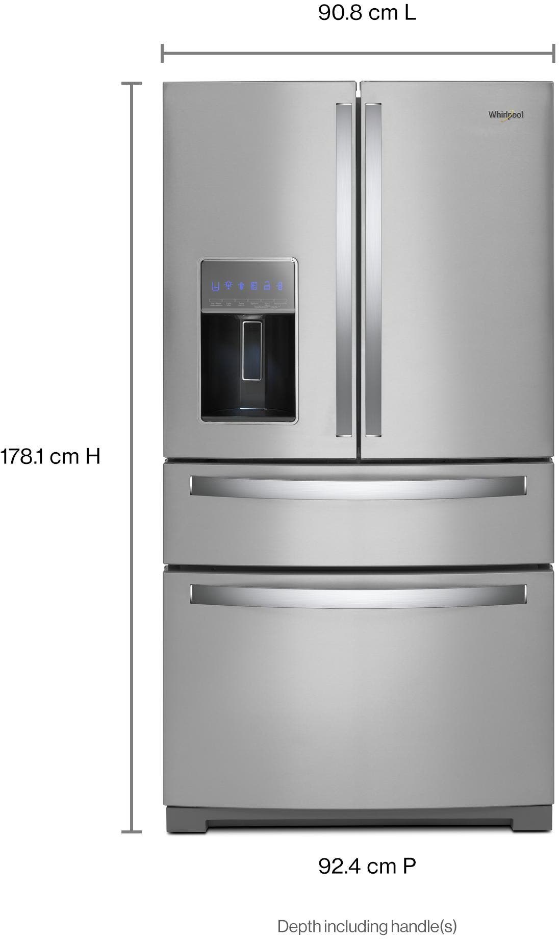 Whirlpool WRMF7736PZ Fingerprint-Resistant Stainless Steel