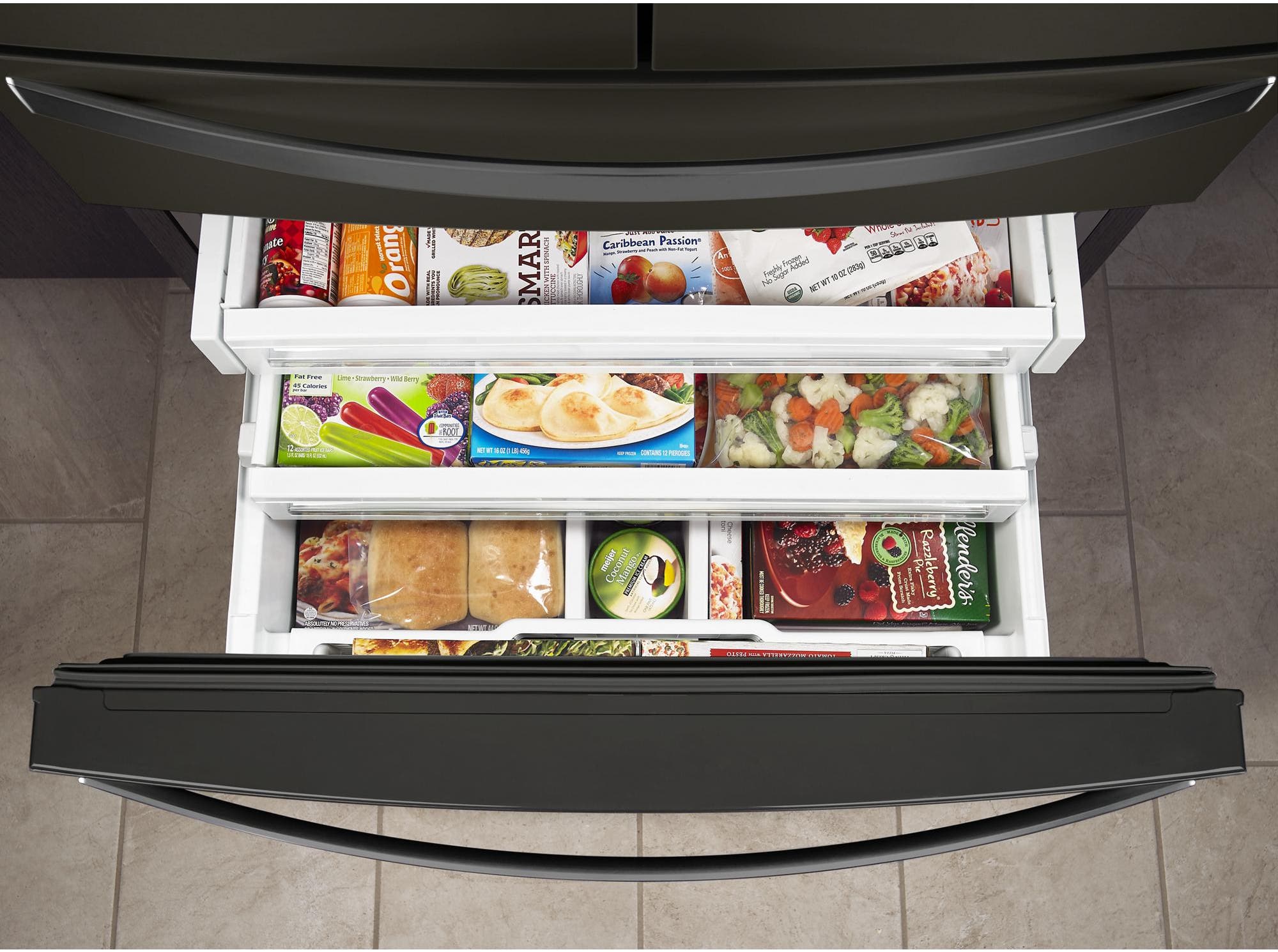 Whirlpool WRMF7736PV Fingerprint Resistant Black Stainless Steel
