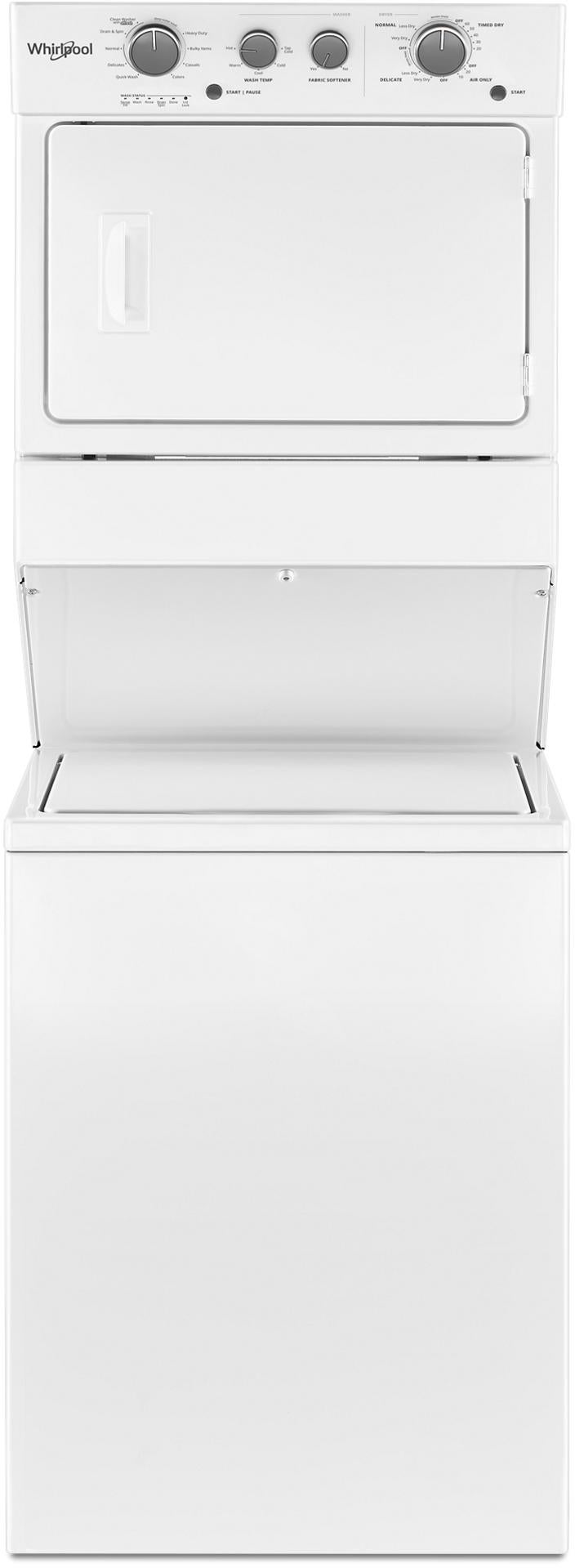 Whirlpool WGTLV27HW 28 Inch Long Vent Gas Laundry Center White