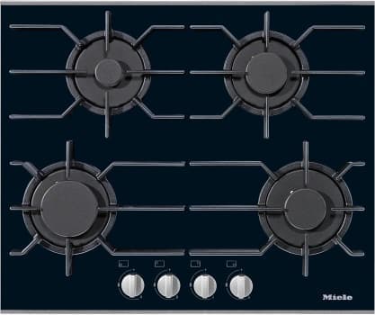 Miele KM3010LP 25 Inch Cooktop with 4 Burners: Black Liquid Propa...
