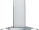 Curved Glass Wall Mount Range Hood With 3-Speed 600 CFM Blower, LumiLight LED Lighting And Dishwasher Safe Aluminum Mesh Filters