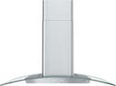 Curved Glass Wall Mount Range Hood With 3-Speed 600 CFM Blower, LumiLight LED Lighting And Dishwasher Safe Aluminum Mesh Filters