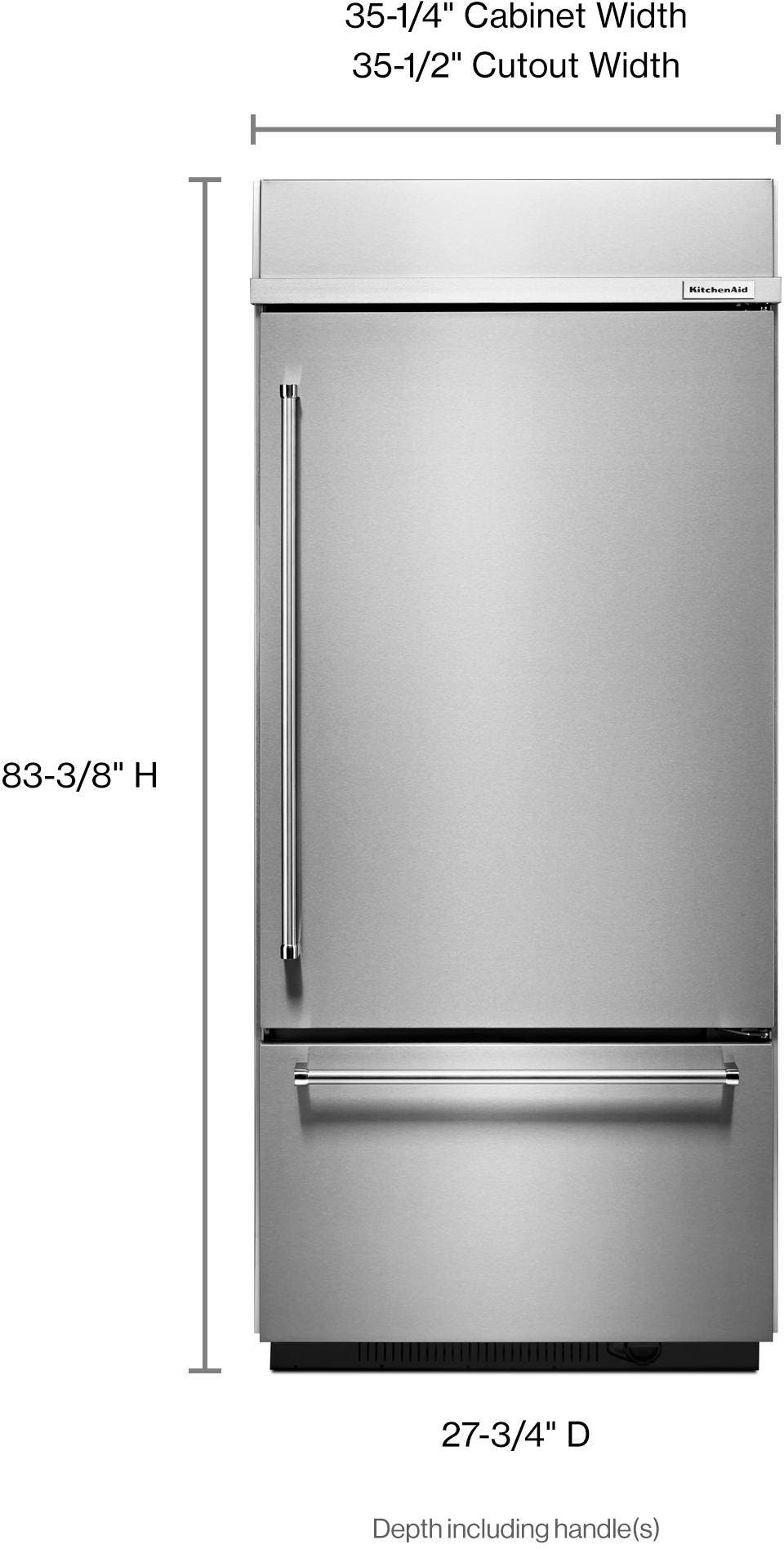 KitchenAid KBBR306ESS Stainless Steel, Right Hinge