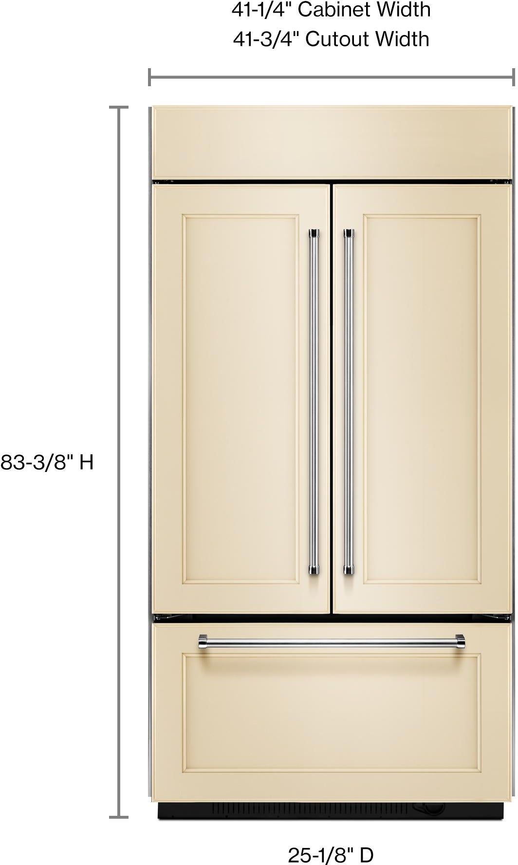 KitchenAid KBFN502EPA 42 Inch Built-In French Door Refrigerator