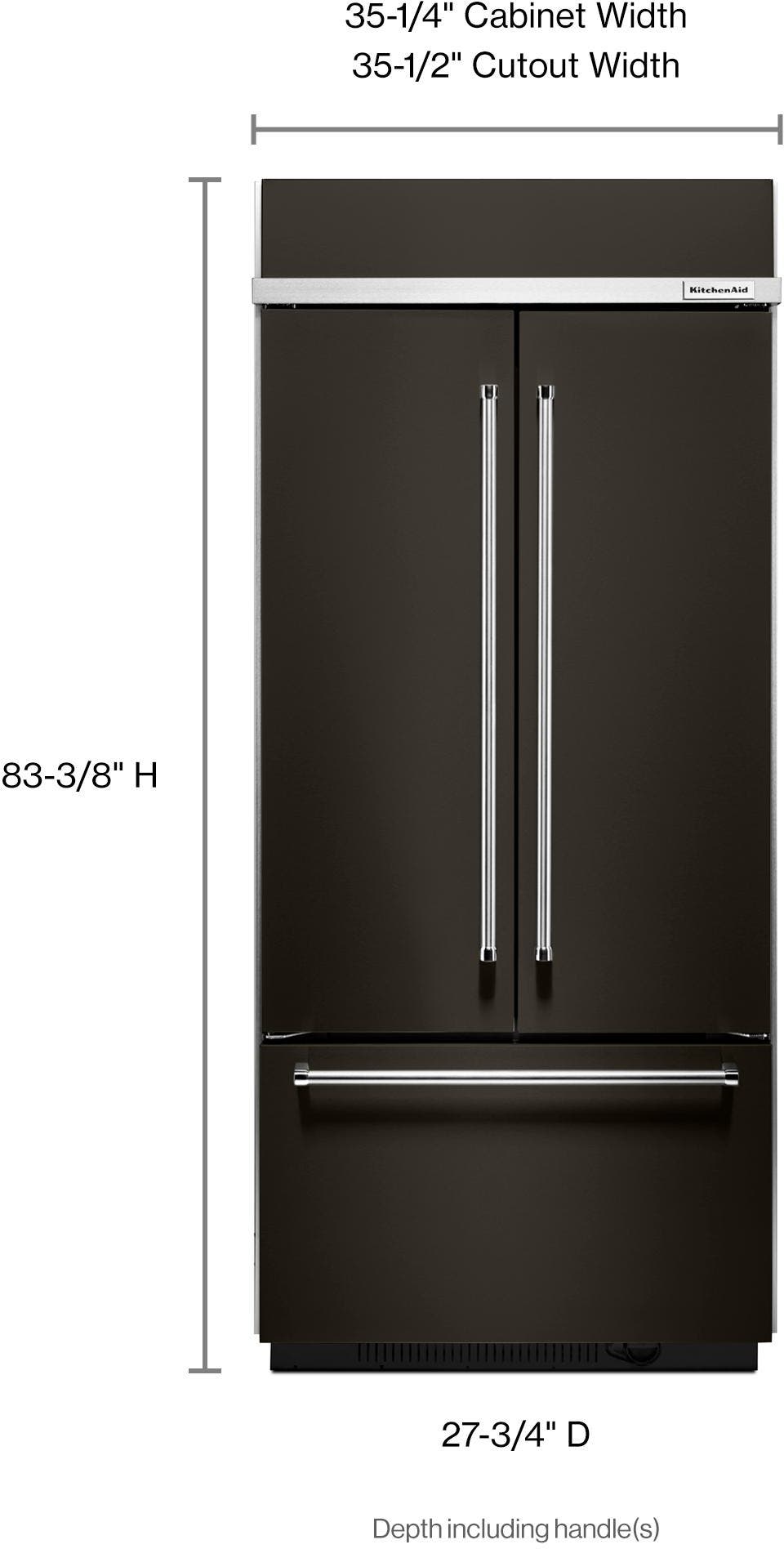 KitchenAid KBFN506EBS Black Stainless Steel