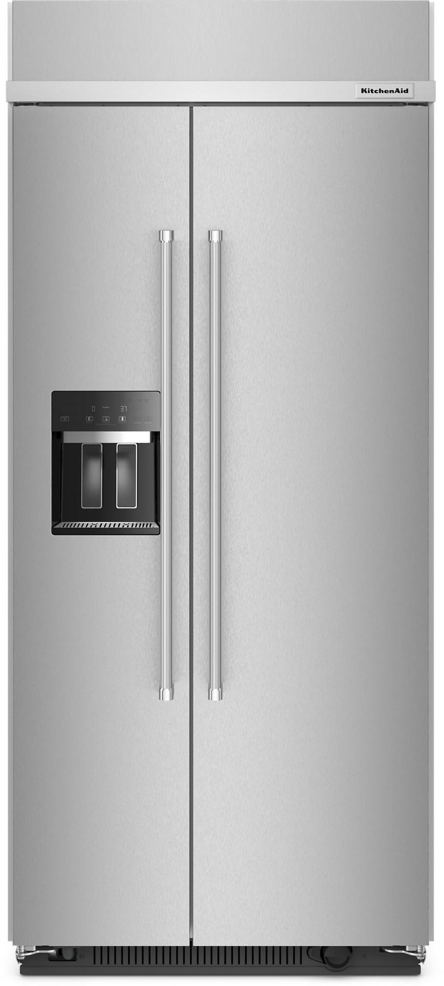 KitchenAid KBSD706MPS 36 Inch Built-In Side-by-Side Refrigerator