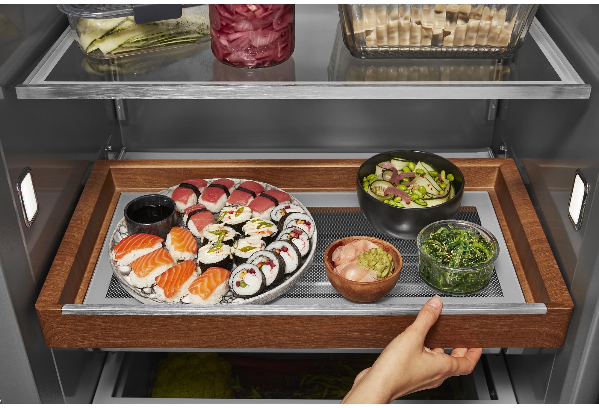 KitchenAid KBSD708MSS 48 Inch Built-In Side-by-Side Refrigerator