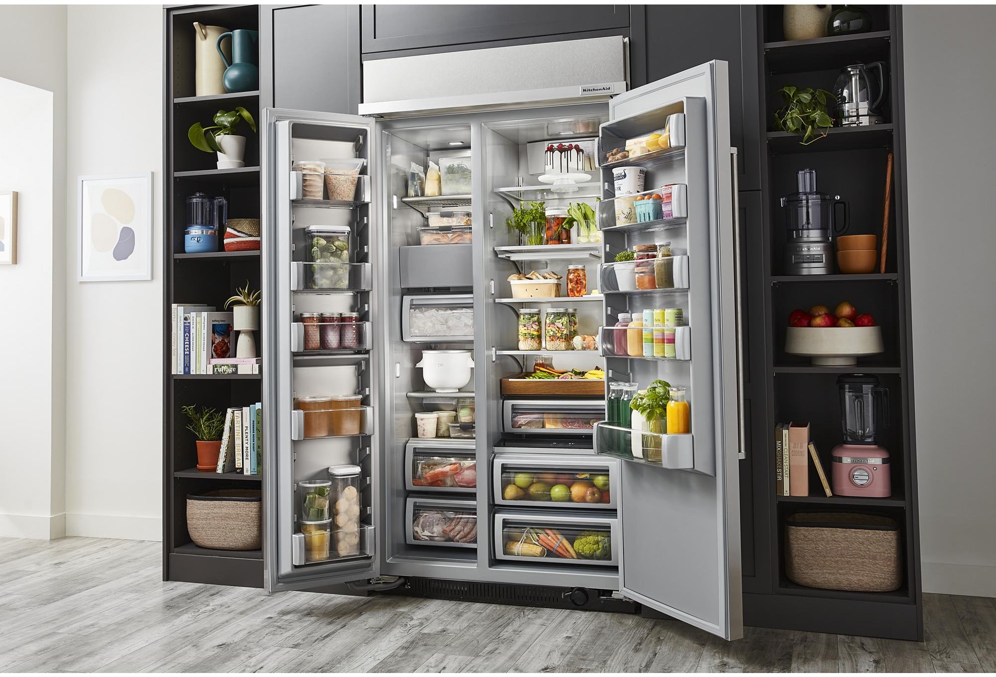 KitchenAid KBSN708MPS 48 Inch Built-In Side-by-Side Refrigerator