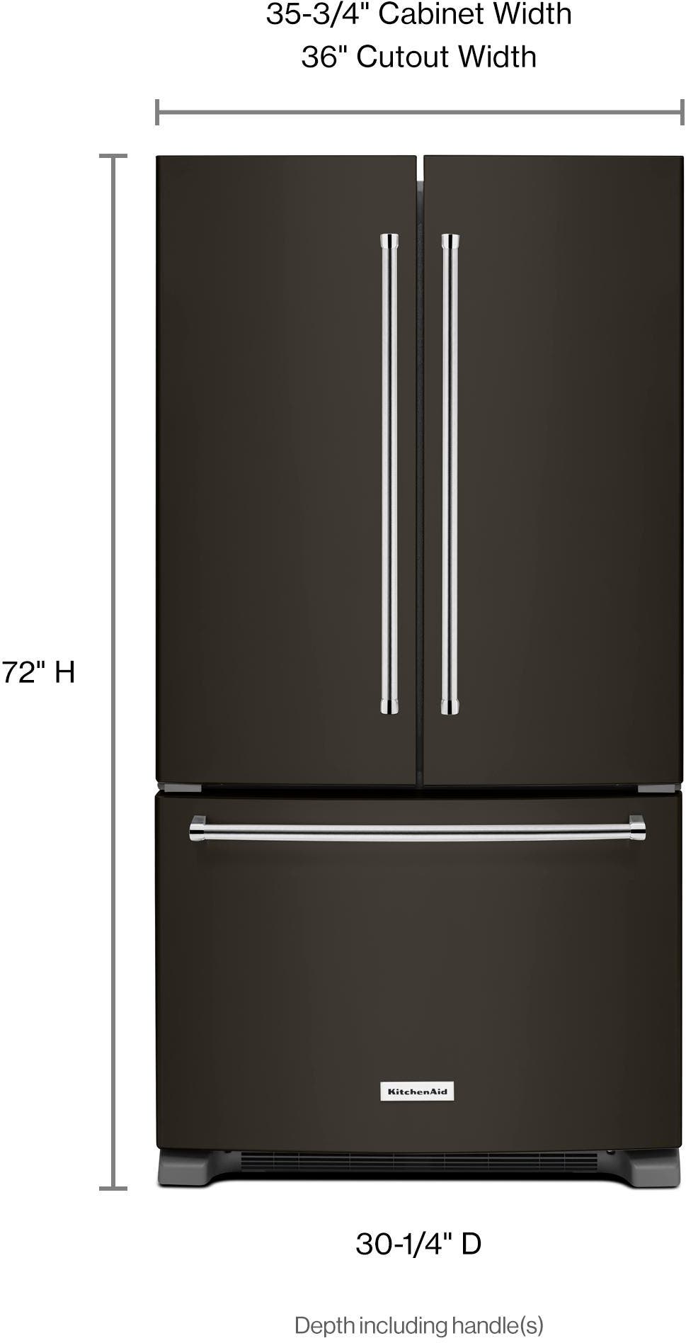KitchenAid KRFC302EBS Black Stainless Steel, Print Shield