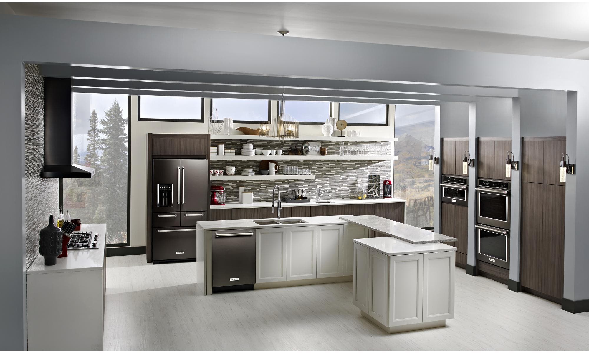 KitchenAid KRMF706EBS Black Stainless Steel, Print Shield