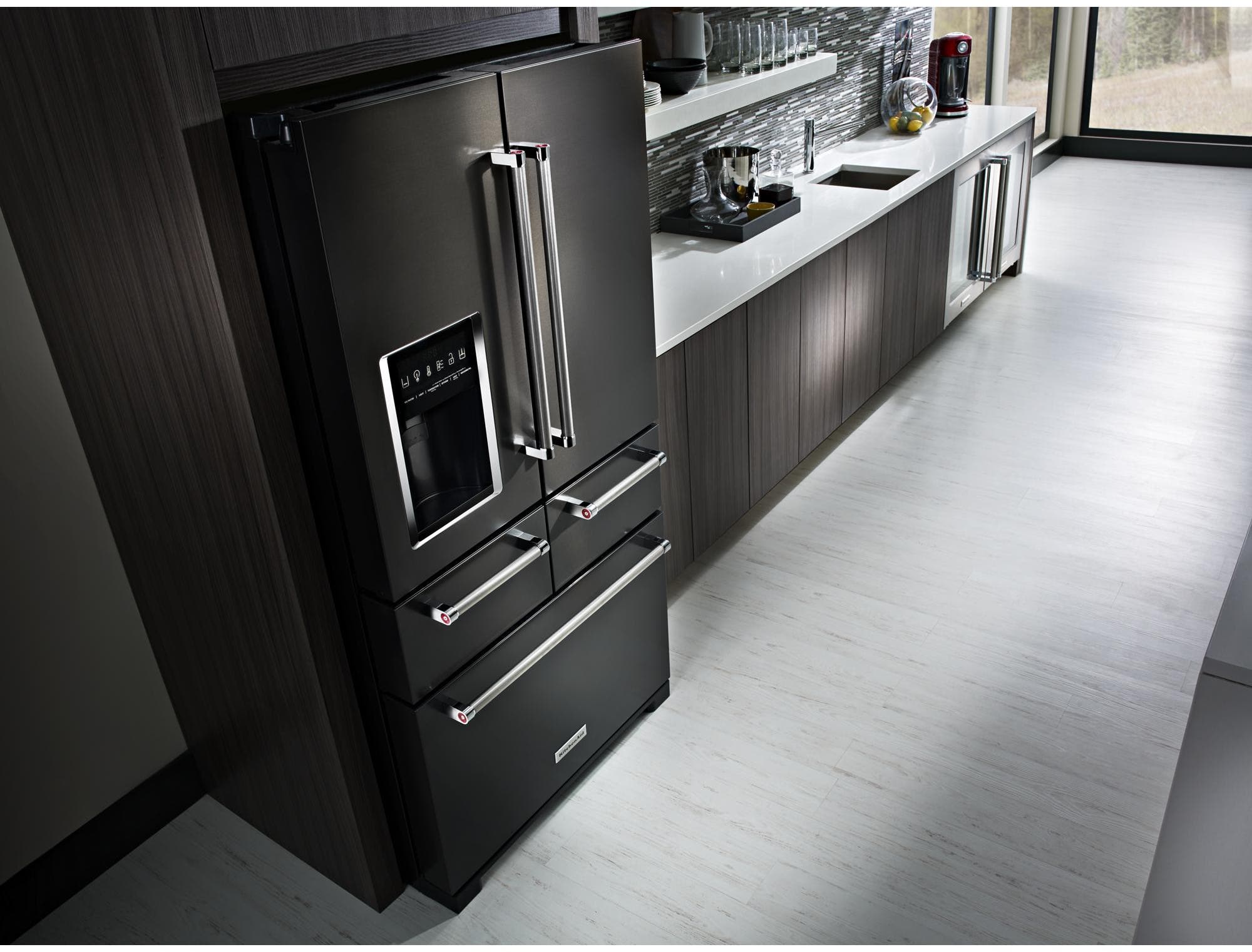 KitchenAid KRMF706EBS Black Stainless Steel, Print Shield