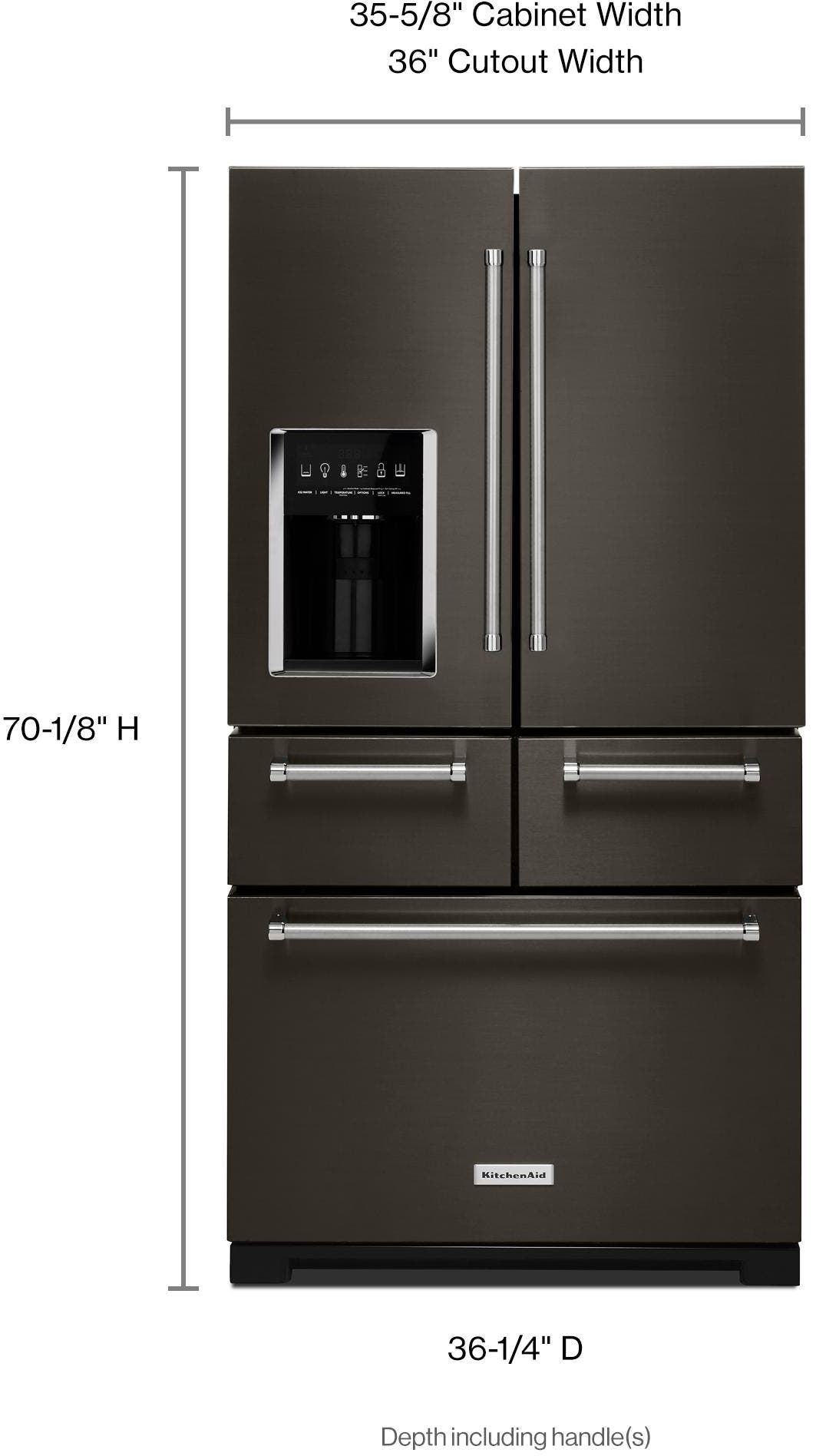 KitchenAid KRMF706EBS Black Stainless Steel, Print Shield