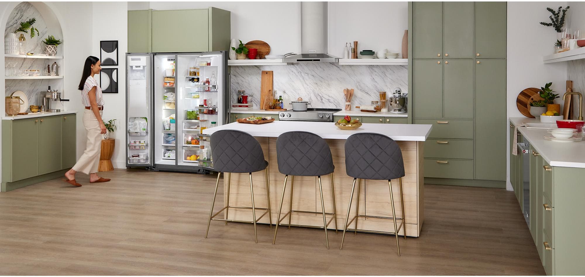 KitchenAid KRSF705HBS Black Stainless Steel, Print Shield