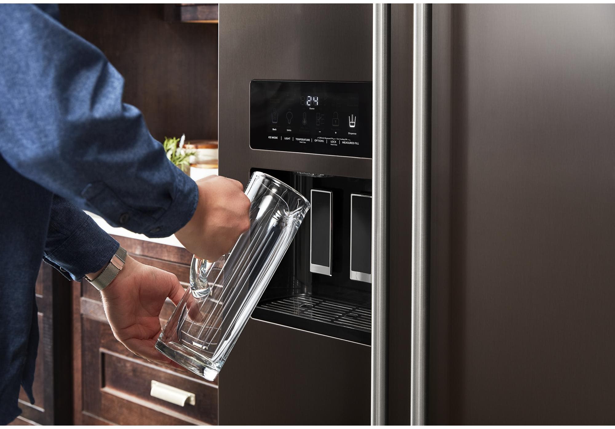 KitchenAid KRSF705HBS Black Stainless Steel, Print Shield