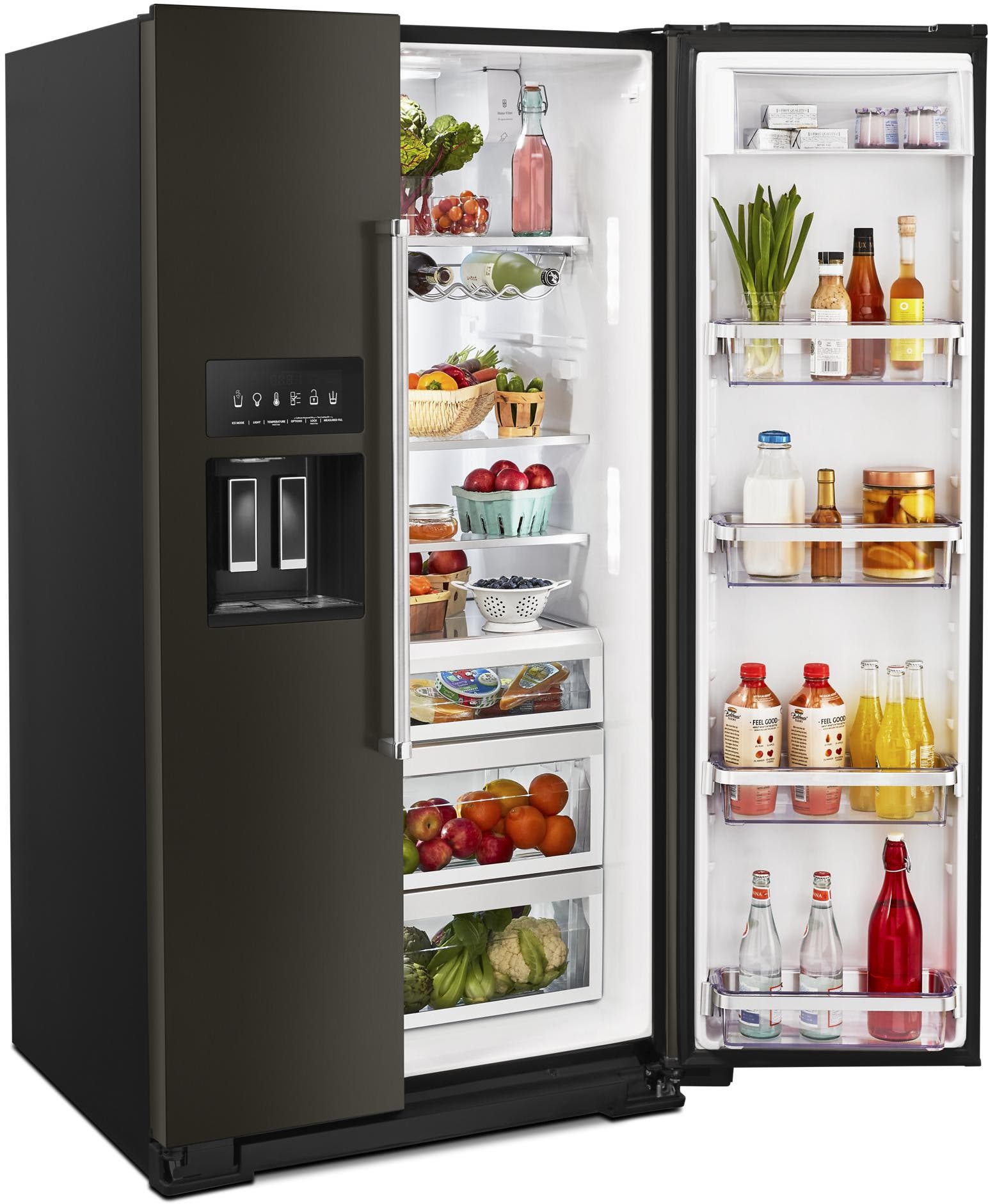 KitchenAid KRSF705HBS Black Stainless Steel, Print Shield