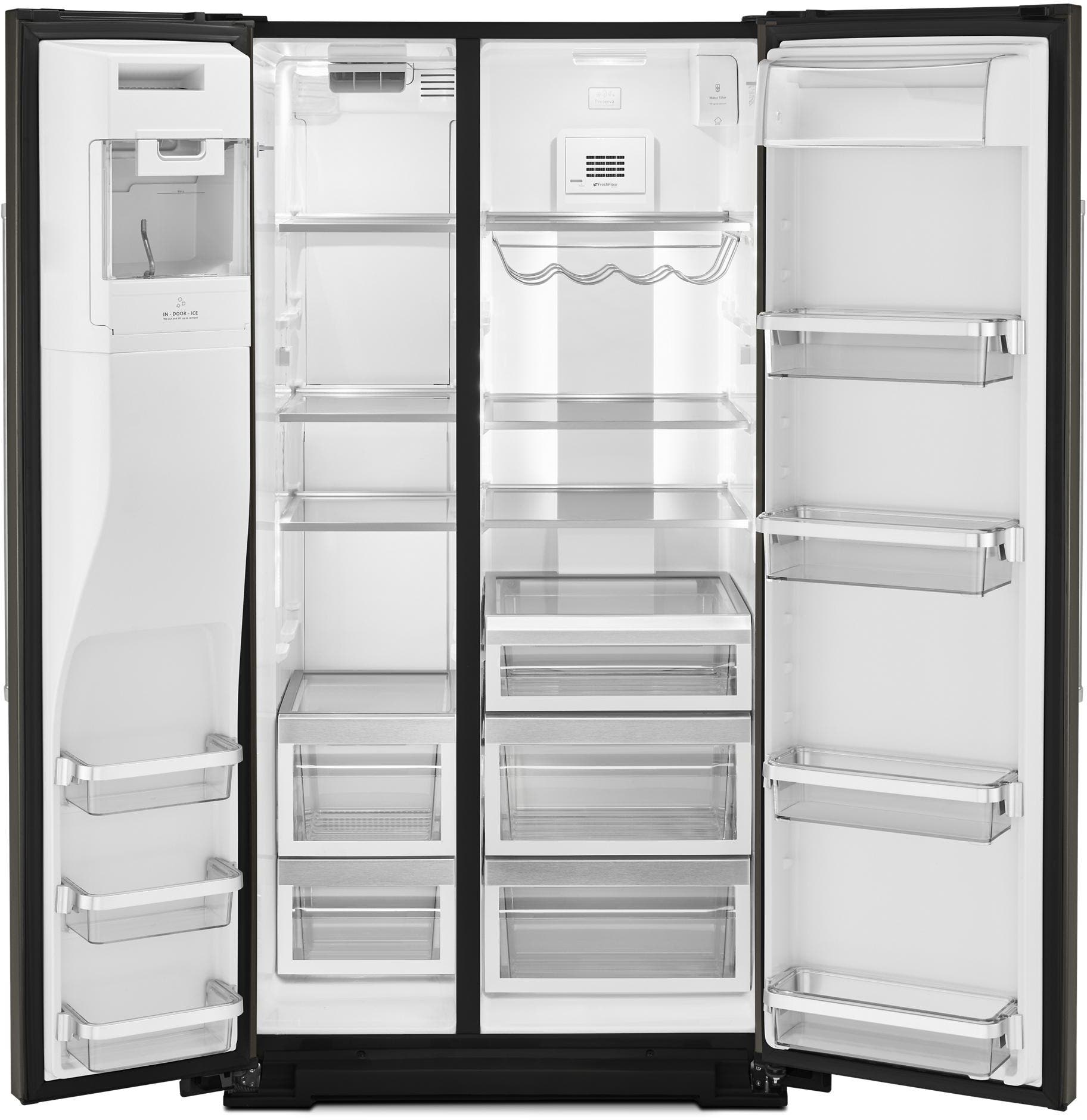 KitchenAid KRSF705HBS Black Stainless Steel, Print Shield