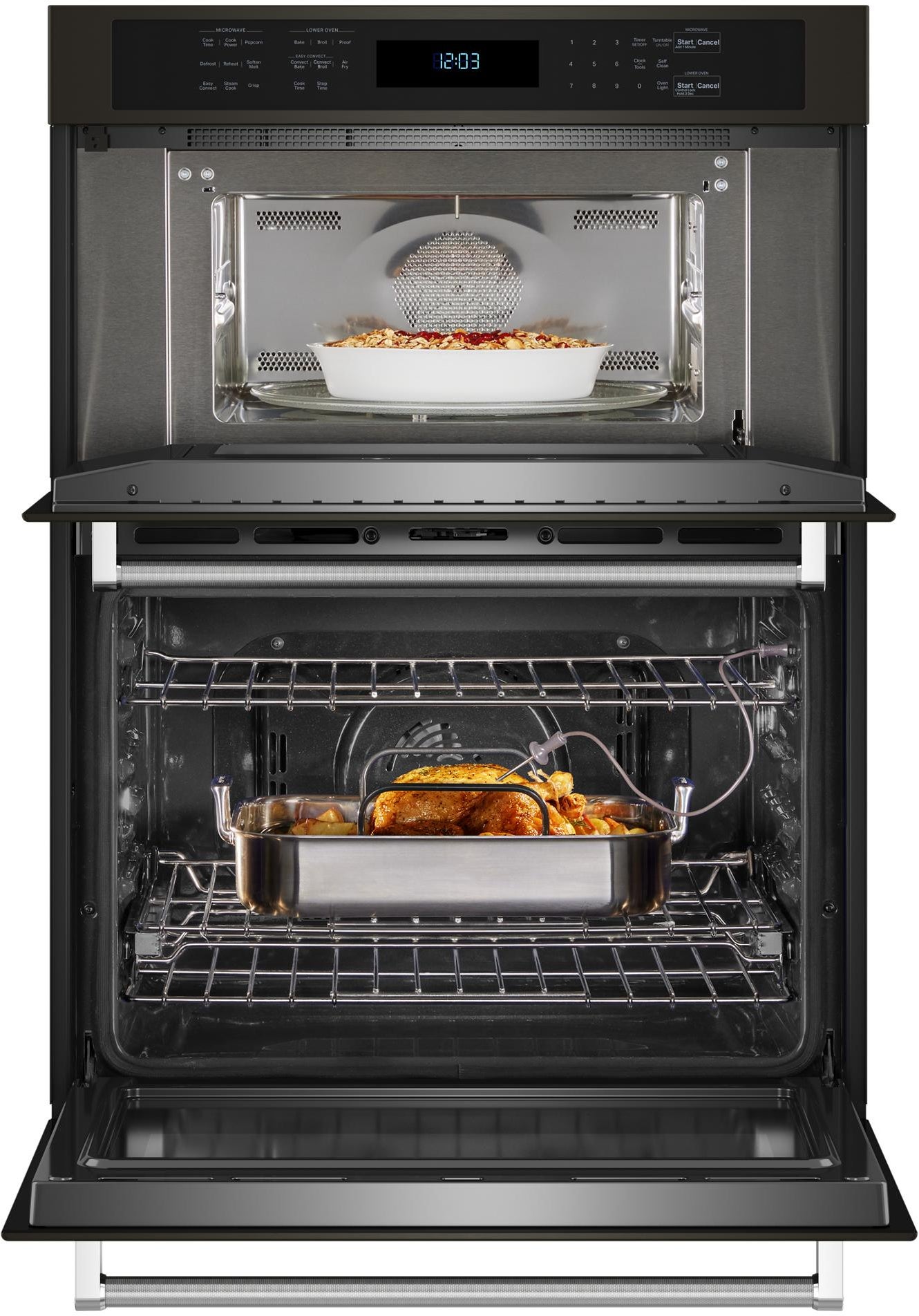 KitchenAid KOEC530PBS 30 Inch Combination Electric Wall Oven Black