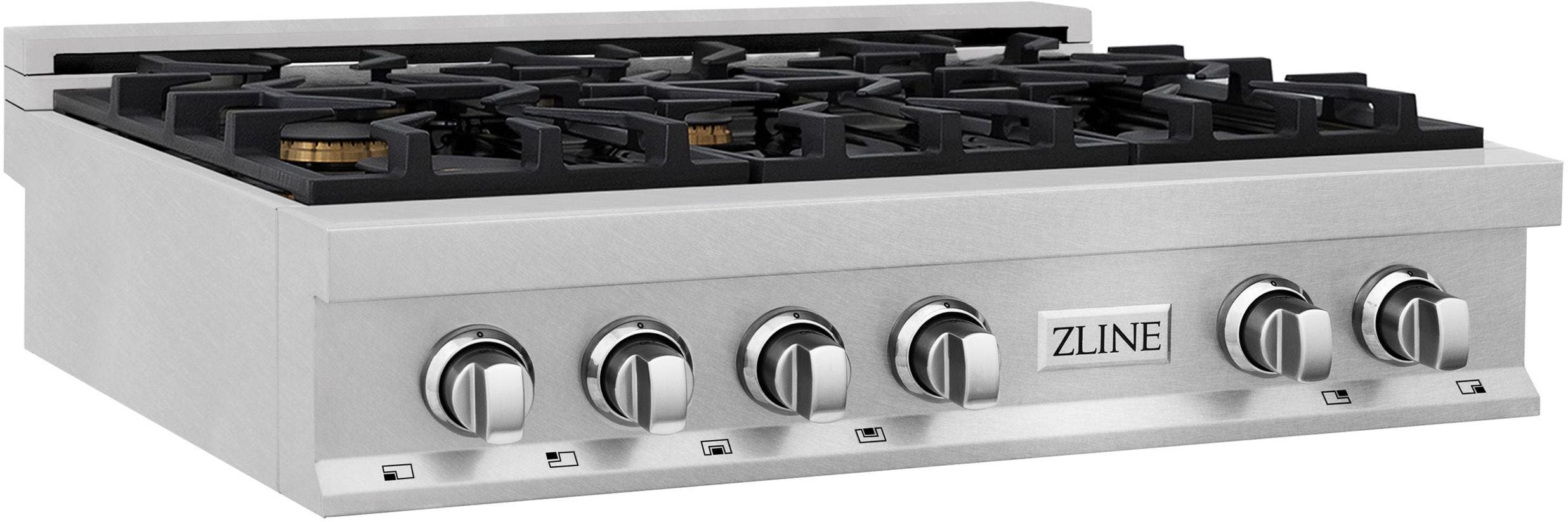 Zline RTSBRGR36 Durasnow Stainless Steel With Griddle, Brass Burne...