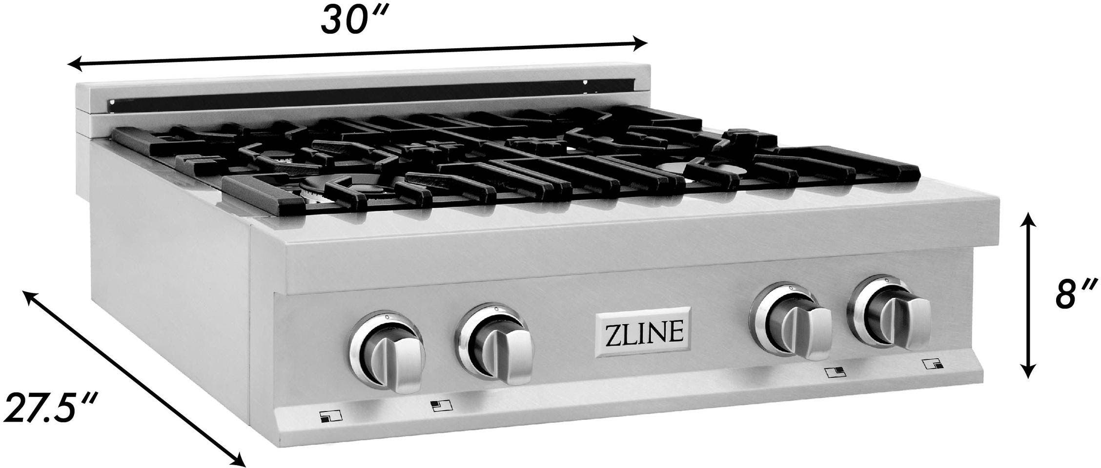 Zline RTSGR30 Durasnow Stainless Steel With Griddle