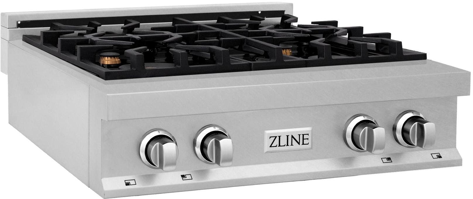Zline RTSBRGR30 Durasnow Stainless Steel, Brass Burners