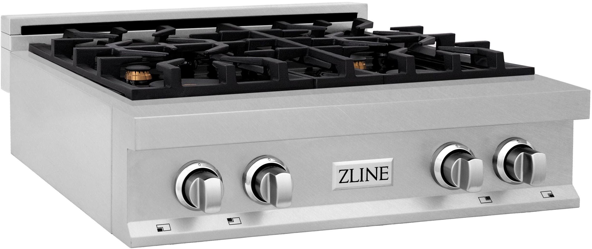 Zline RTSBRGR30 Durasnow Stainless Steel, Brass Burners