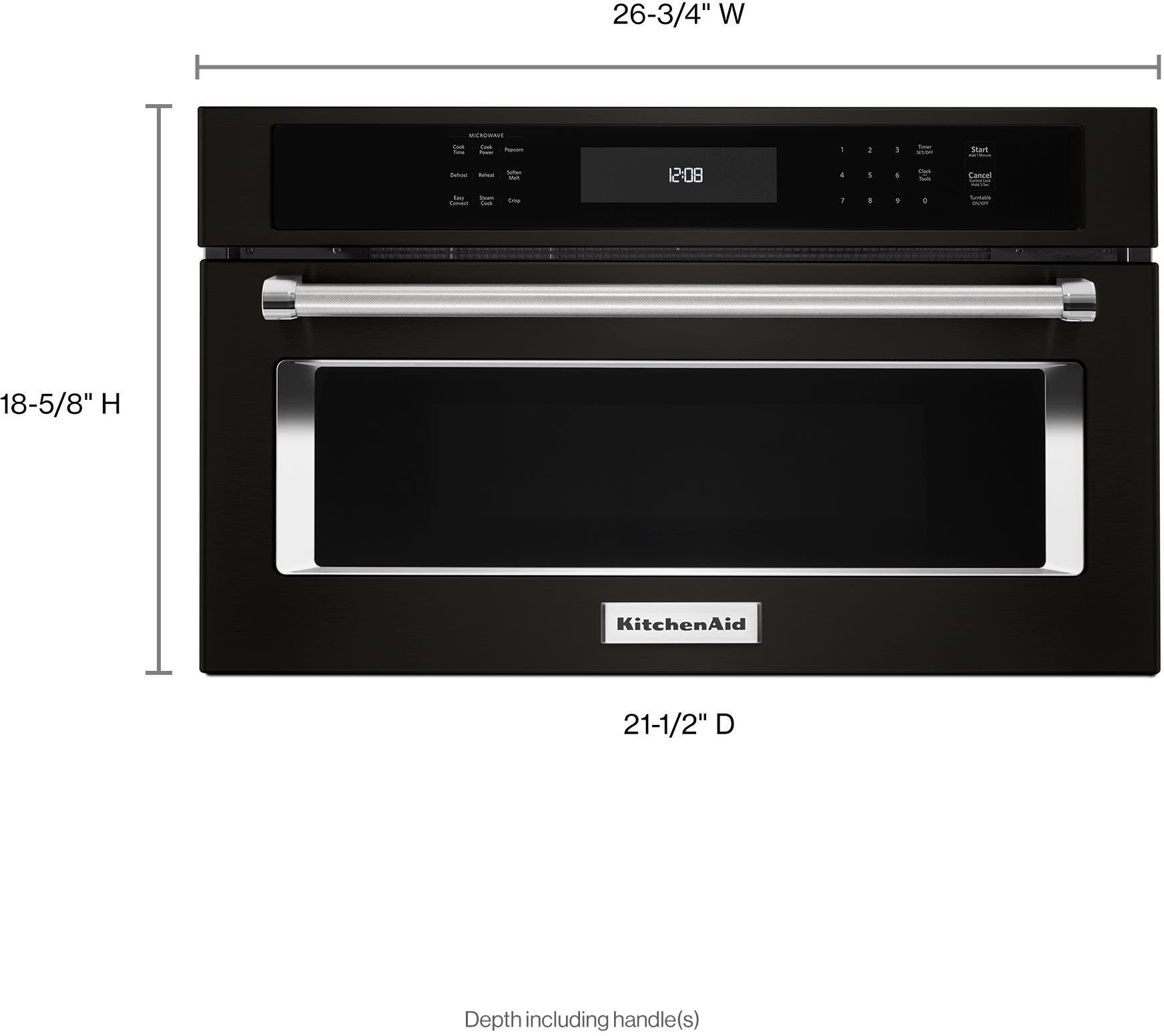 KitchenAid KMBP107EBS Black Stainless Steel, Print Shield