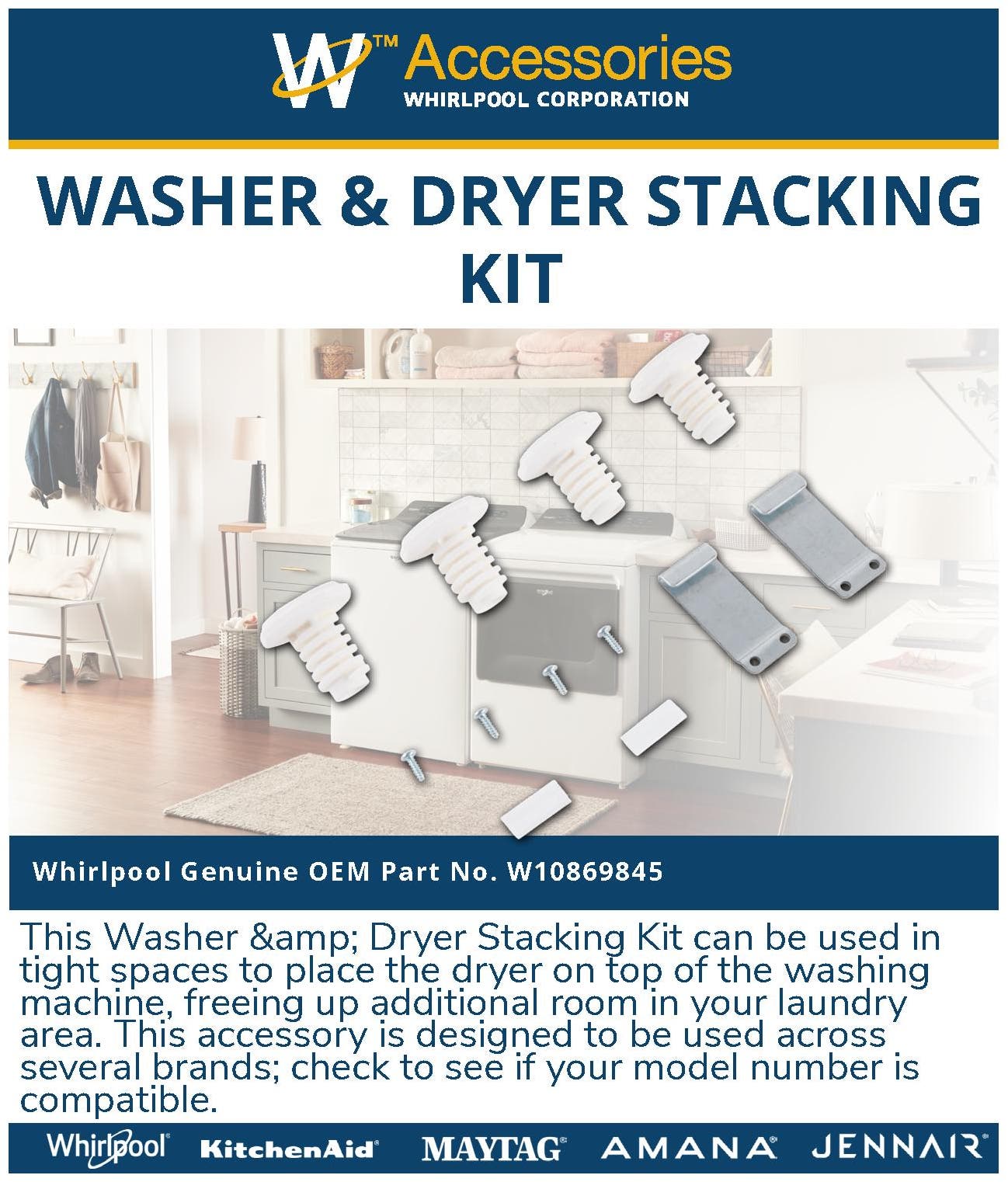 Whirlpool W10869845 Stack Kit