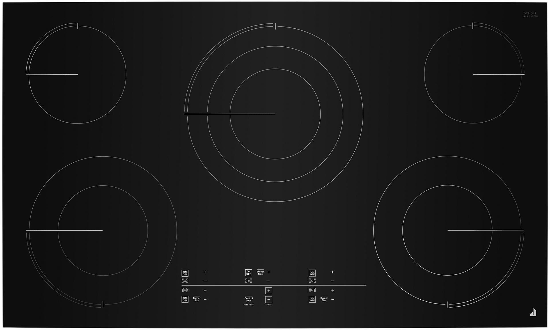 Jenn Air JEC4536KB 36 Inch Tap Touch Ceran Cooktop Black Glass